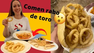 PROBANDO COMIDA TÍPICA ESPAÑOLA: esto comen en MADRID | GLADYS SEARA