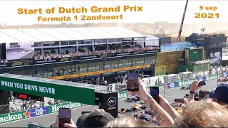 Start of Dutch Grand Prix - Formula 1 Zandvoort 5 sep 2021