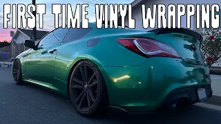 My first "attempt" at wrapping my own car | GENESIS COUPE | RAVOONY VINYL WRAP