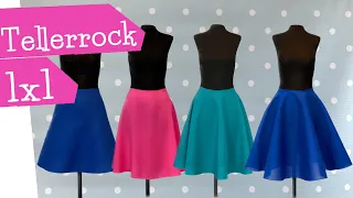 Tellerrock nähen 1x1 - unterschiedliche Rockformen konstruieren | Rock Circle Skirts | mommymade