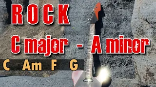 C Major Guitar Backing Track | Melodic Hard Rock | 4 chords C Am F G