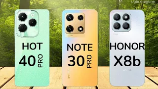 Infinix Hot 40 Pro vs Infinix Note 30 Pro vs Honor X8b