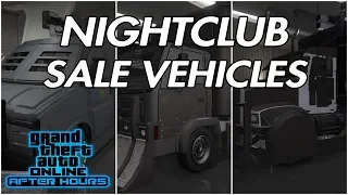 GTA ONLINE - NIGHTCLUB SALE VEHICLES!!!