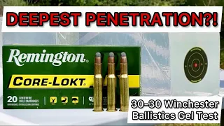 30-30 Remington CoreLokt 170gr Ammo Review & Ballistics Gel Test: DOES BULLET PENETRATION MATTER?!