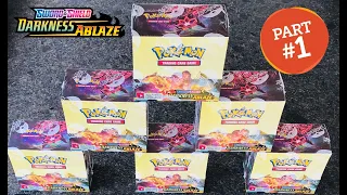 OPENING A TON OF DARKNESS ABLAZE BOOSTER BOXES! (PART 1 - Pokemon TCG)