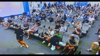 Detroit Lions rookie Malcolm Rodriguez with some smooth salsa at training camp