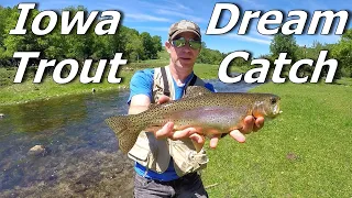 My BIGGEST Iowa Driftless Rainbow Trout EVER!! | Waterloo Creek | HUGE Surprise!!
