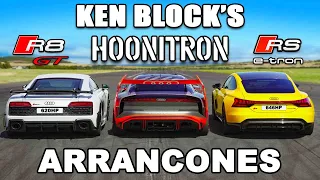 Hoonitron de Ken Block vs Audi R8 GT vs RS e-tron GT: ARRANCONES