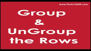 Excel VBA: Group and Ungroup The Rows || VBA Macros || VBA Training