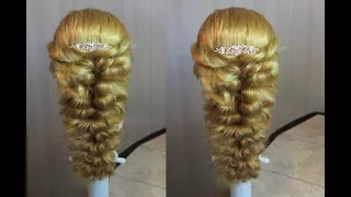 Удивительная прическа на резинках | Hairstyle for long hair | Прическа для длинных волос