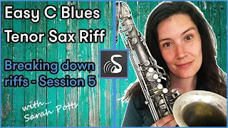 Easy C Blues Lick for Tenor Saxophone   How to play Saxophone Lesson   Beginner Sax Lessons