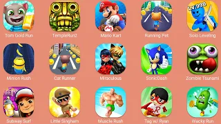 Tom Gold Run,Minion Rush,Tag W Ryan,Subway Surf,Temple Run 2,Mario Kart,Running Pet,Cat Runner