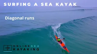 Surfing a sea kayak - Diagonal run introduction