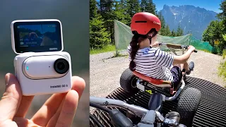 Insta360 GO 3 в практическом тесте ВЛОГА + кадры действия горные тележки часть 2