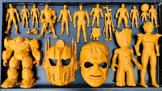Clean up superhero mask berlumpur, spiderman mask, ironman, hulk mask, ultraman, t-rex, godzila