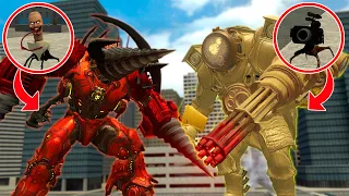 NEW UPGRADED CLOCKMAN TITAN CRAB vs ULTIMATE INFECTED DRILL MAN in Garry's Mod!