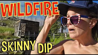 Caught With My Pants Down! Chased Out of a Remote Mountain Hot Springs By Wildfire