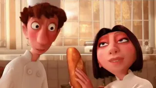 The part in the ratatouille movie where the bread makes a crunchy sound.