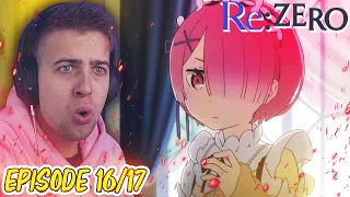 WHO IS REM?!?!🙃Re:Zero Episode 16 & 17 REACTION + REVIEW (Season 1)