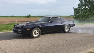 1981 Camaro Z28 With Big block 454 burn out