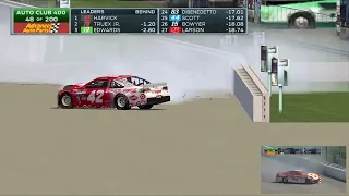 Kyle Larson 2016 Auto Club 400 Crash - NR2003 Reenactment