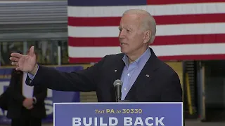 Joe Biden TRASHES Trump during Pittsburgh stop on Amtrak two-state tour