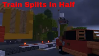 Train Splits In Half | Minecraft Animation