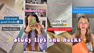Study hacks and tips to get good grades!!📚️📝 ||Tiktok compilation|| Study inspo