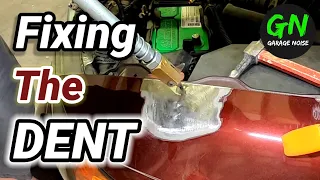 How to fix a fender dent with auto body filler.