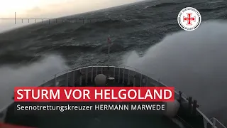 Seenotrettungskreuzer HERMANN MARWEDE im Sturm „Oleg“ in der Deutschen Bucht