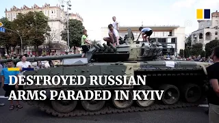 Ukraine parades destroyed Russian tanks and guns in Kyiv ahead of Independence Day