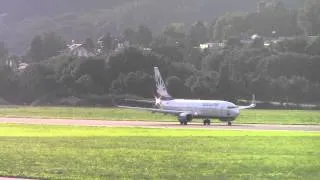 SunExpress Boeing 737-800 taking off INN/LOWI *Fuel Leak?*