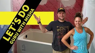 How to waterproof your tub surround/shower tutorial using the GURU shower system with @WINNI.Designs