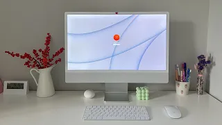 Распаковка и установка Apple iMac M1 2021 | unboxing & set up Apple iMac M1 (silver) 2021