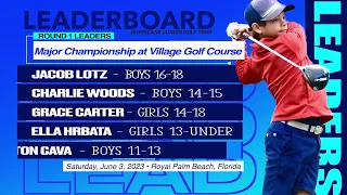 CHARLIE WOODS SITS ATOP THE HJGT LEADERBOARD TONIGHT - June 3, 2023 - The Hurricane Junior Golf Tour