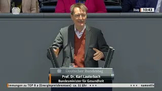 Bundesgesundheitsminister Lauterbach zur Preisbremse für Gas und Strom