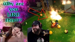 BnB React to I did a thing | 'My pool stick is stronger than yours'