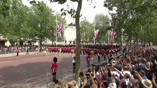 King's Birthday Parade: Trooping the Colour 2023 Massed Bands of the Guards Division on the Mall