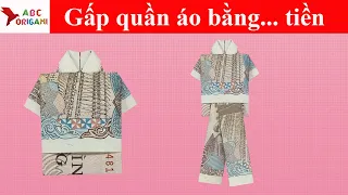 Gấp quần áo bằng tiền giấy |ABC Origami | Video 4K