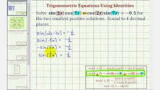 Ex: Solve a Trigonometric Equation Using a Sum and Difference Angle Identity