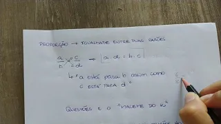 Aula de Razão e Proporção + Macete do K