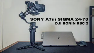 How to Balance Dji Ronin RSC 2 with Sony A7iii lens Sigma 24-70 F2.8 DG DN #sonya7iii #DJIRONINRSC2