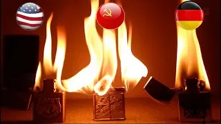 ZIPPO vs SOVIET LIGHTER, How much will burn