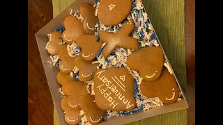 Anniversary X's and O's Custom Decorated Gingerbread Cookies