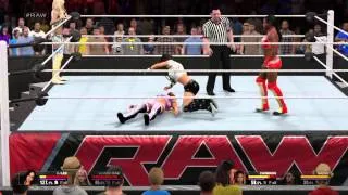 WWE 2K15 AJ Lee and Summer Rae vs Naomi and Cameron