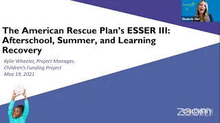 BSH Webinar: Supporting Out-of-School Time with American Rescue Plan Funds