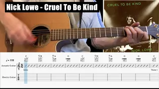 Nick Lowe - Cruel To Be Kind - Guitar Cover & Tab including solo