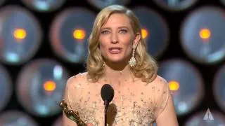 Cate Blanchett winning Best Actress for "Blue Jasmine"