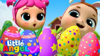Baby John's Easter Egg Hunt -- Find the Surprise Egg! | Little Angel Kids Cartoons & Nursery Rhymes