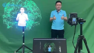 HDMI 3d hologram fan real time live streaming